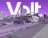 Frankfurt Messe in purple with a Volt logo in the background
